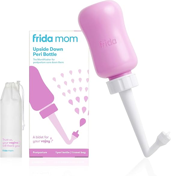 Frida Mom Upside Down Peri Bottle for Postpartum Care, Portable Bidet