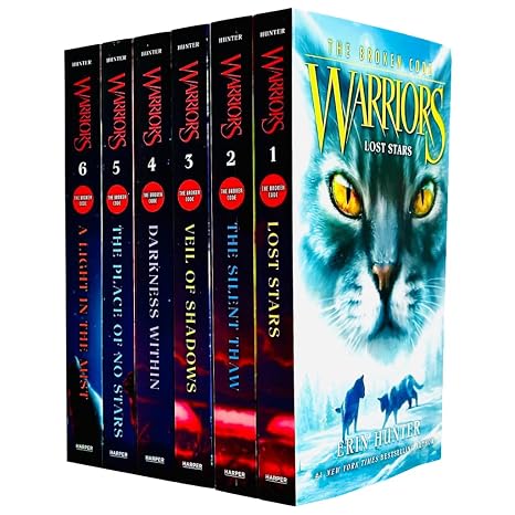 Warriors Cat: The Broken Code Book 1-6 Series 6 Books Collection Set By Erin Hunter(Lost Stars, The Silent Thaw, Veil of Shadows, Darkness Within, The Place of No Stars & A Light in the Mist)