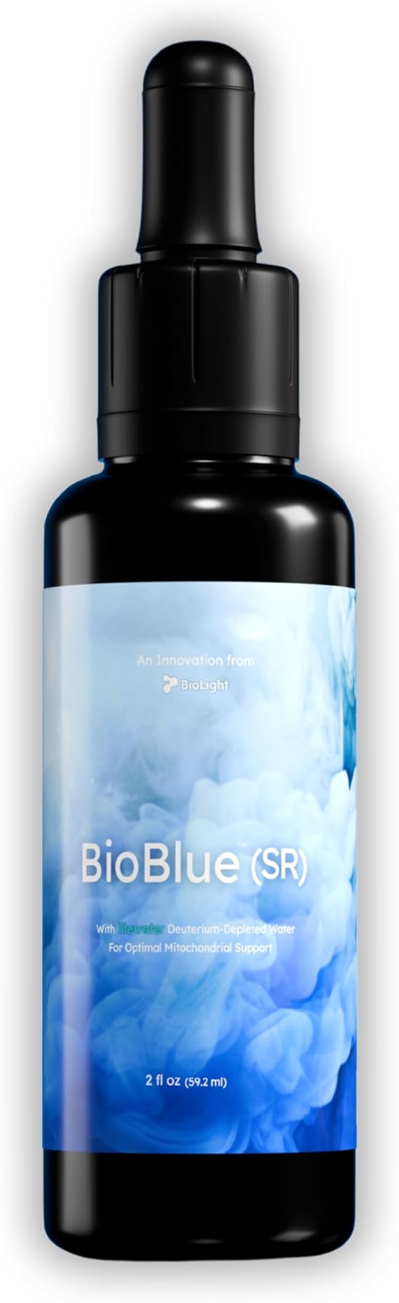 BIOLIGHT BioBlue (SR) | USP Methylene Blue + Leucomethylene Blue + Litewater DDW | Mitochondrial Support & Longevity | Energy, Focus, Red Light Therapy Synergist | 2 fl oz, 1% Solution