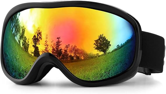 Ski Goggles,Anti Fog Snowboard Goggles for Men, Women & Youth Snowmobile Skiing Skating - UV400 Protection (black)