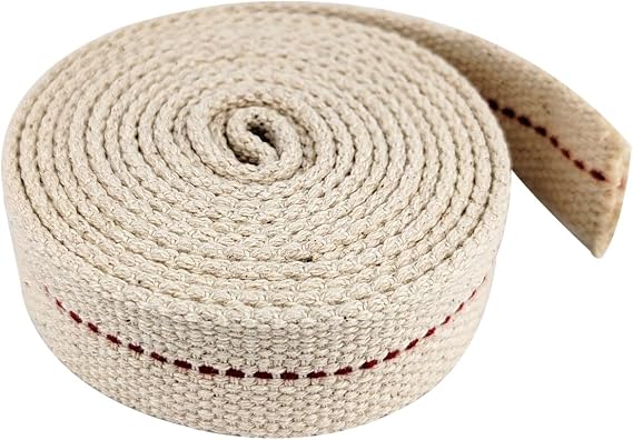 1 Roll/6.5 Feet Flat Oil Lamp Wick, 1 Inc Cotton Wick Replacement for Kerosene Burner, Lantern, Lamps (1, 1 inch)