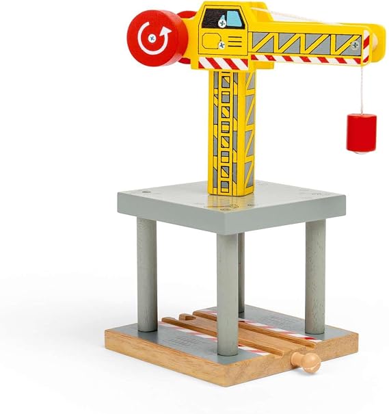 Bigjigs Rail Magnetic Big Yellow Crane - Other Major Wooden Rail Brands are Compatible