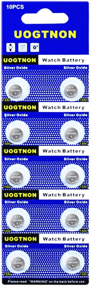 UOGTNON 317 SR516SW Watch Battery 1.5V Button Cell (10-Pack)