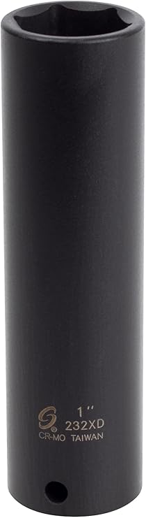SUNEX TOOLS 232xd 1/2-Inch Drive 1-Inch Extra Deep Impact Socket
