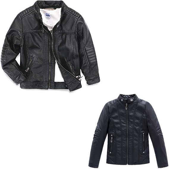 LJYH Boys Faux Leather Jackets and Kids Pu Leather Coats 13/14yrs