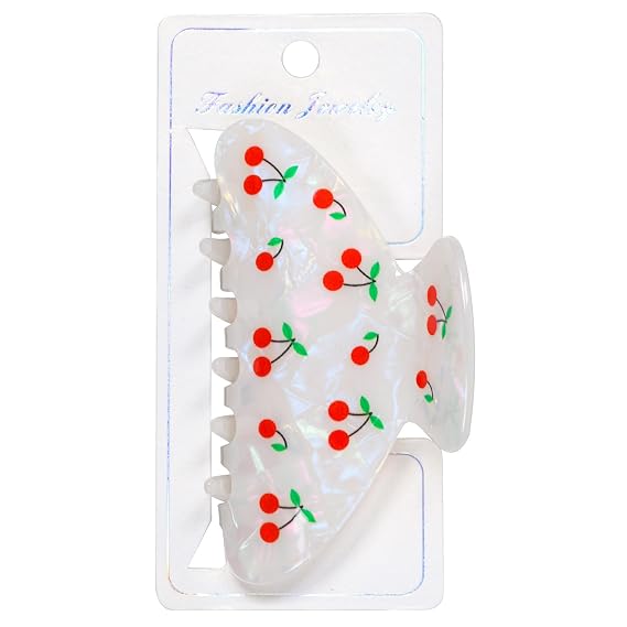OWIIZI Durable Large Acetate Cute Cherry Hair Clips for Women