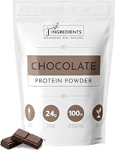 JUSTT INGREDIiENTS Protein Powder | 15 Servings | 24g Protein | Chocolate Flavor Made with 100% Grass-Fed, Non-Denatured Whey | Five Different Sources from Organic Whole Food Ingredients