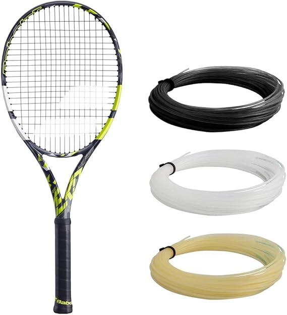 Babolat Pure Aero Tennis Racquet (7th Gen) Strung with Synthetic Gut at Mid Range Tension