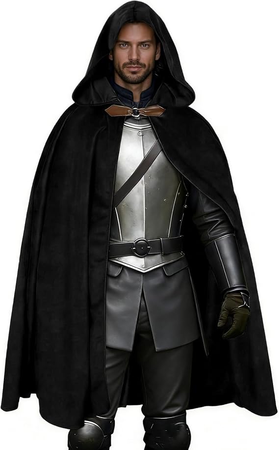 Medieval Velvet Hooded Cloak -Renaissance Hooded Cloak Halloween Costume Medieval Hobbit Halloween Costume Cape