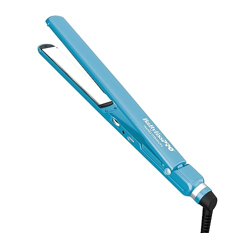 BabylissPRO Nano Titanium Ultra-Thin Hair Straightener, Professional Flat Iron, 5-Inch Extended Plates for Faster Straightening, for All Hair Types