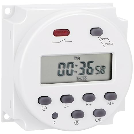 Timer Switch, AC 110V 16Amp, Programmable Timer Time Relay Switch