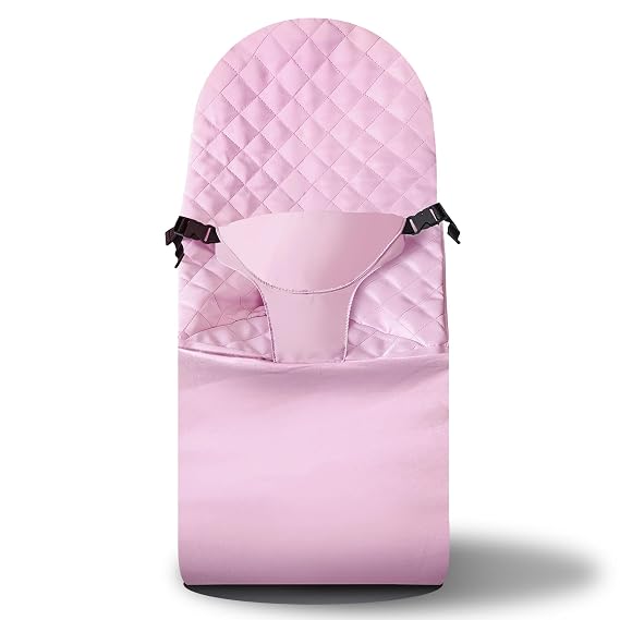 Fabric Seat for Bouncer - for BabyBjorn Replacement Cover Compatible with BabyBjorn Bouncer Bliss, Soft Breathable Machine Washable (Pink, Only Seat Cover)