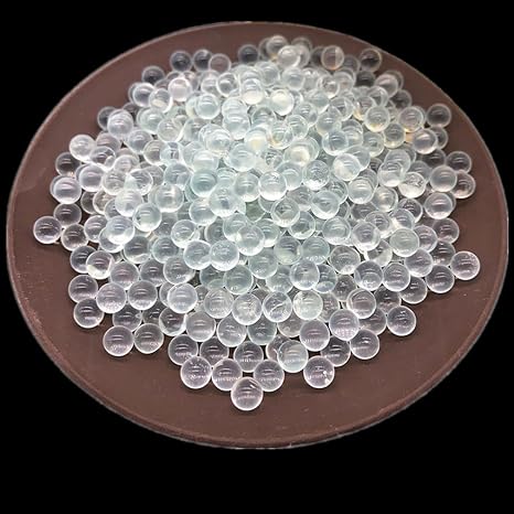 Round Glass Beads, Solid Glass Balls for Heating and Boiling Prevention Laboratory Clear Glass Boiling Stones, 4 mm Diameter, Approx 1000 Beads