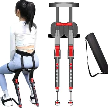 Adjustable Chairless Wearable Invisible Chair,Invisible Chair Wearable Exoskeleton Human Wearable Seat,Anywhere Camping Folding Stool 5 Gear Adjustable Heights