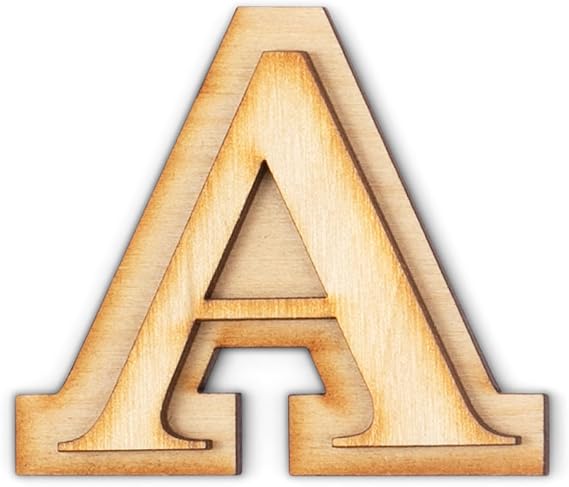 1 Pack Official Greek Wooden Letters for Crafts, Alpha - 2" Classic Font Double Layer Wooden Greek Letters - Precision Cut Natural Wood Letter for Sorority/Fraternity Paddles and DIY Projects
