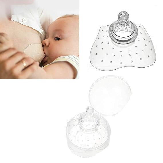 Nipple Shield Contact Nippleshield for Breastfeeding with Latch Difficulties or Flat or Inverted Nipples, Non-Toxic (1 Pack)