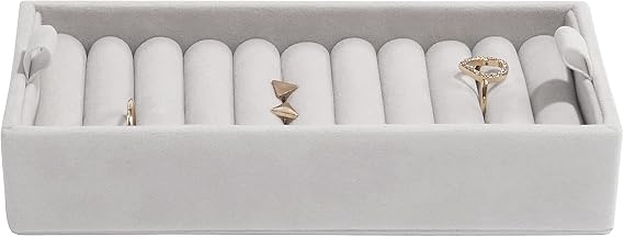 Stackers Grey Velvet Ring Roll