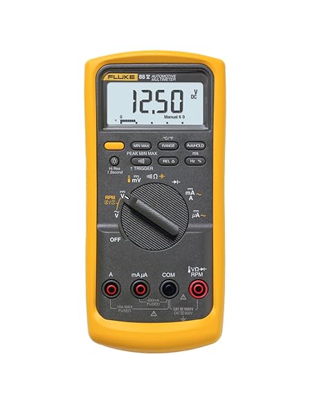 Fluke 88V Deluxe Automotive Multimeter, Troubleshoot Problems on Conventional and Hybrid Vehicles, Measures Pulse Width, and Duty Cycle