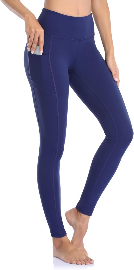 Leggings for Women Gym Yoga Pants with Pockets High Waist Workout Running Sports Activewear Fitness UK