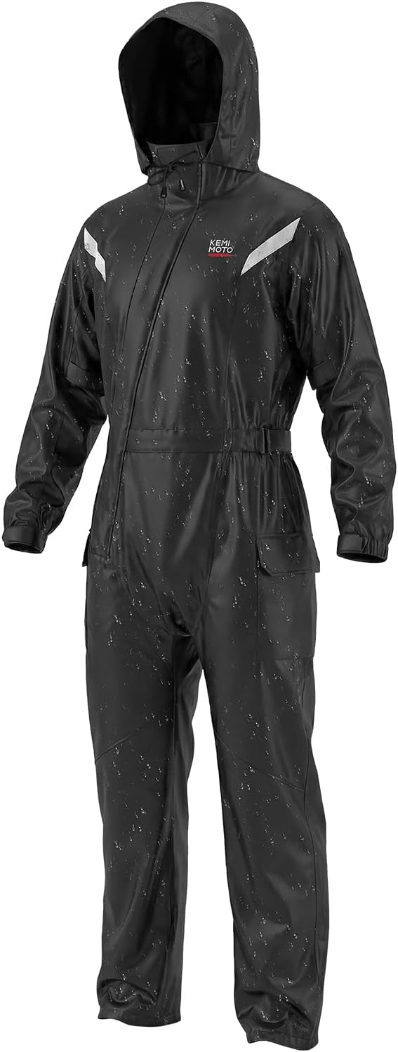 KEMIMOTO Motorcycle Rain Suits for Men with Full Body Portable Design