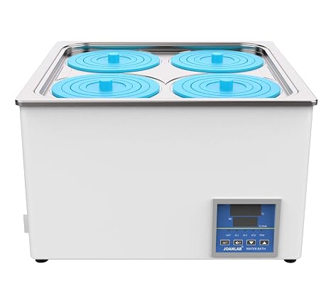 JOANLAB Digital Water Bath Heater Thermostatic Water Bath for lab use, 4 Openings | 12L Capacity | 800W