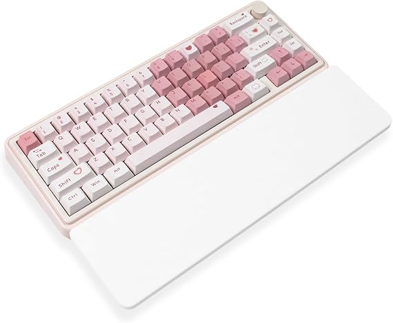 Sumgsn White Keyboard Wrist Rest, Gel Wrist Pad for Keyboard 60%/68%/70% | Ergonomic Keyboard Wrist Pad, Comfort Support for Typing and Gaming