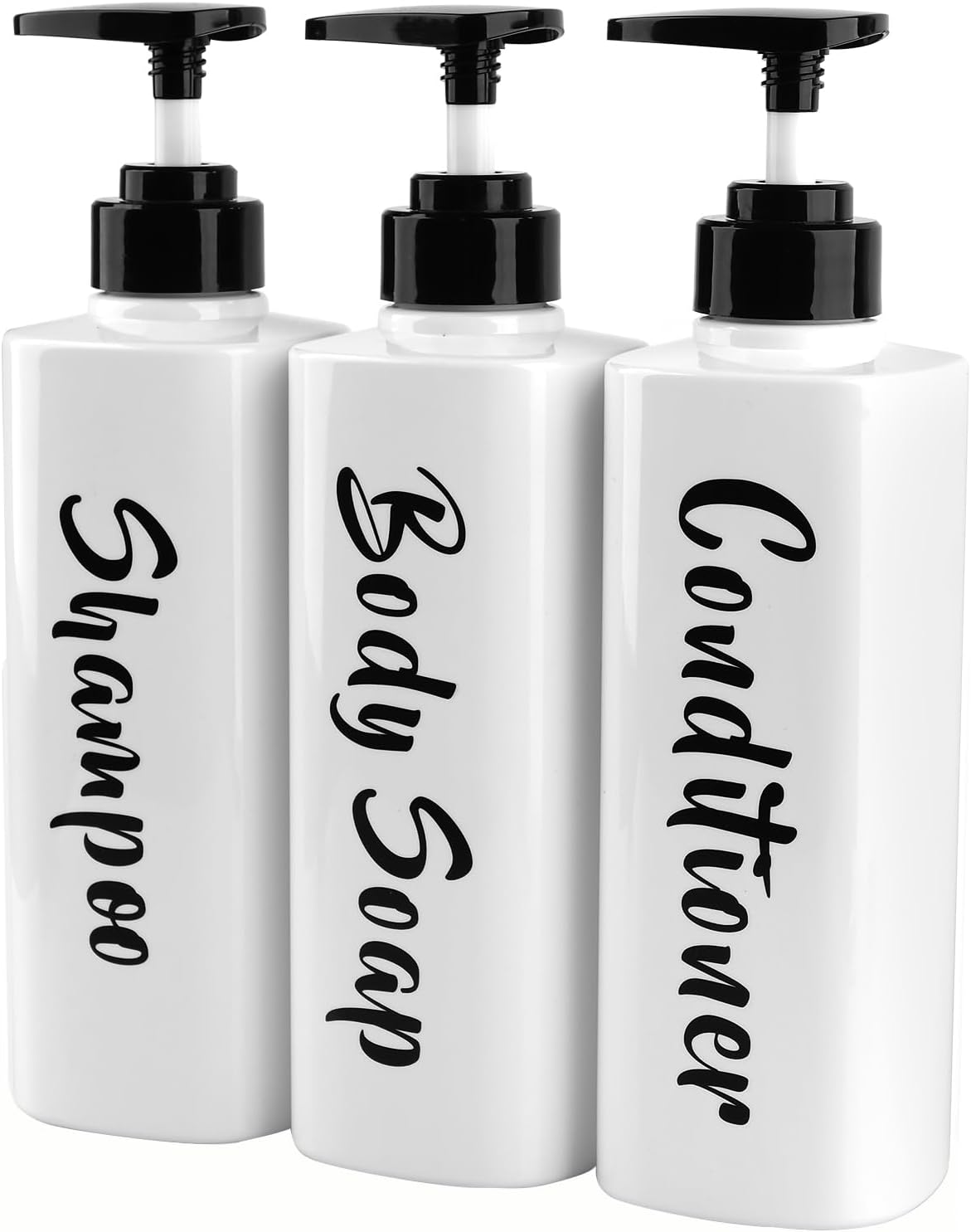 3 Pack Soap Lotion Dispenser 500ml17oz Hand and Dish Soap Dispenser Refillable for Kitchen Bathroom Shampoo Conditioner White