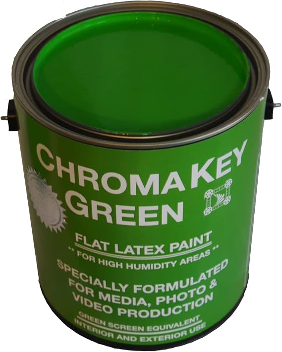 ChromaKey Green Screen Video Paint for Humid Areas, Interior and Exterior - 1 Gallon