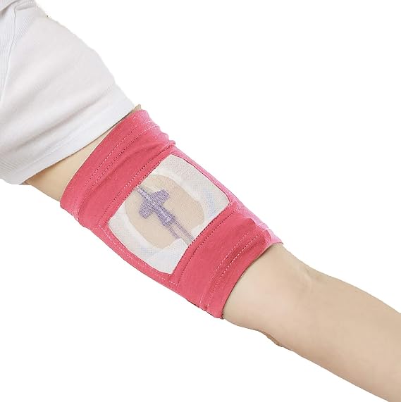 Care+Wear PICC Line Cover Ultra-Grip PICC Line Sleeve for Upper or Lower Arm with Mesh Viewing Window, Provides Improved Comfort and Security for PICC Line Coverage