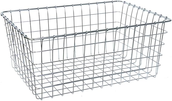 Wald 1275 Bicycle Basket, 21 x 15 x 9 (Chrome) | bike-baskets