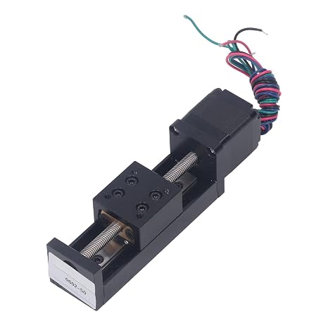 Mini Linear Rail Guide Slide Actuator 50mm Stroke Alloy XYZ Stage with Stepper Motor for CNC Router Parts Precision Motion Control