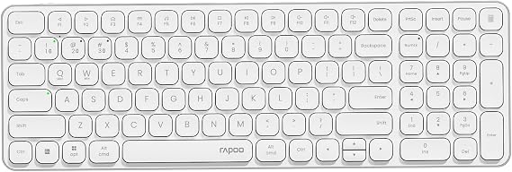Rapoo E9350L Multi-Device Wireless Keyboard, Blade-Series E9350L 99-Key Ultra-Thin Keyboard, Support 4 Devices, Low-Profile, Quiet, USB-C, Rechargeable, Al-Alloy Frame, for Windows/Mac/Linux/Chrome