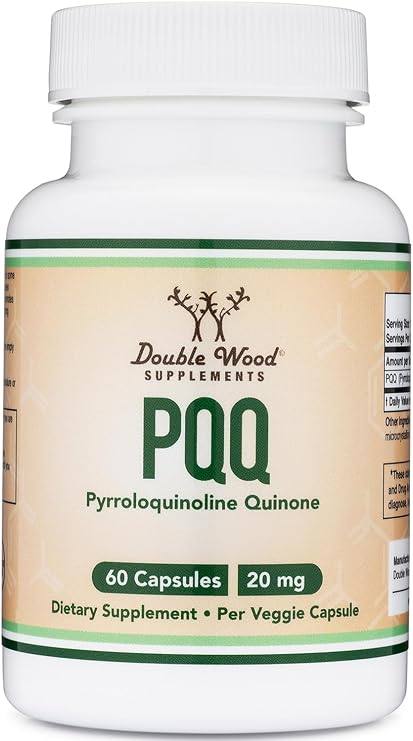 PQQ 20mg Pyrroloquinoline Quinone, Pairs with CoQ10, 60 Capsules | Cellular Energy + Clarity Supplement, Single-Ingredient (No Hidden Blends), Pairs With CoQ10, Mitochondrial Support