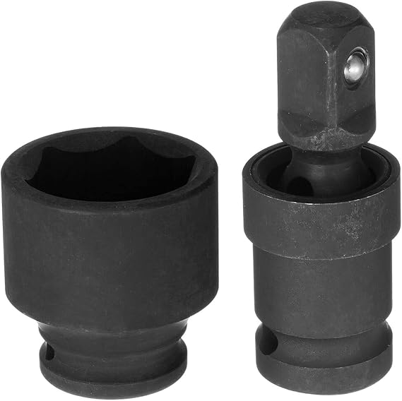 Toolparts And Accessories 34mm Impact Shallow Socket 1/2" Drive CR-MO Steel With 360 Universal Joint (#CN#130824-11902)