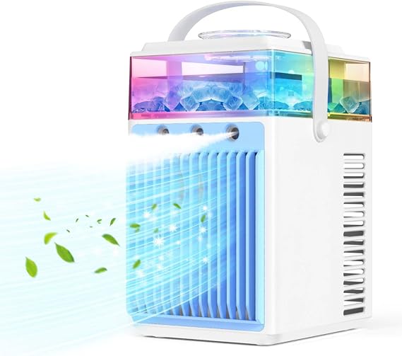 Portable Air Conditioners with App Control, Air Cooler, 2000mAh Battery