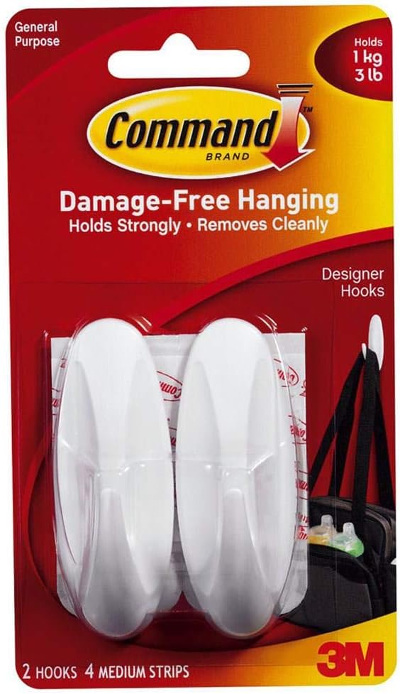 3M Command Strips Designer Medium Hooks (17081)