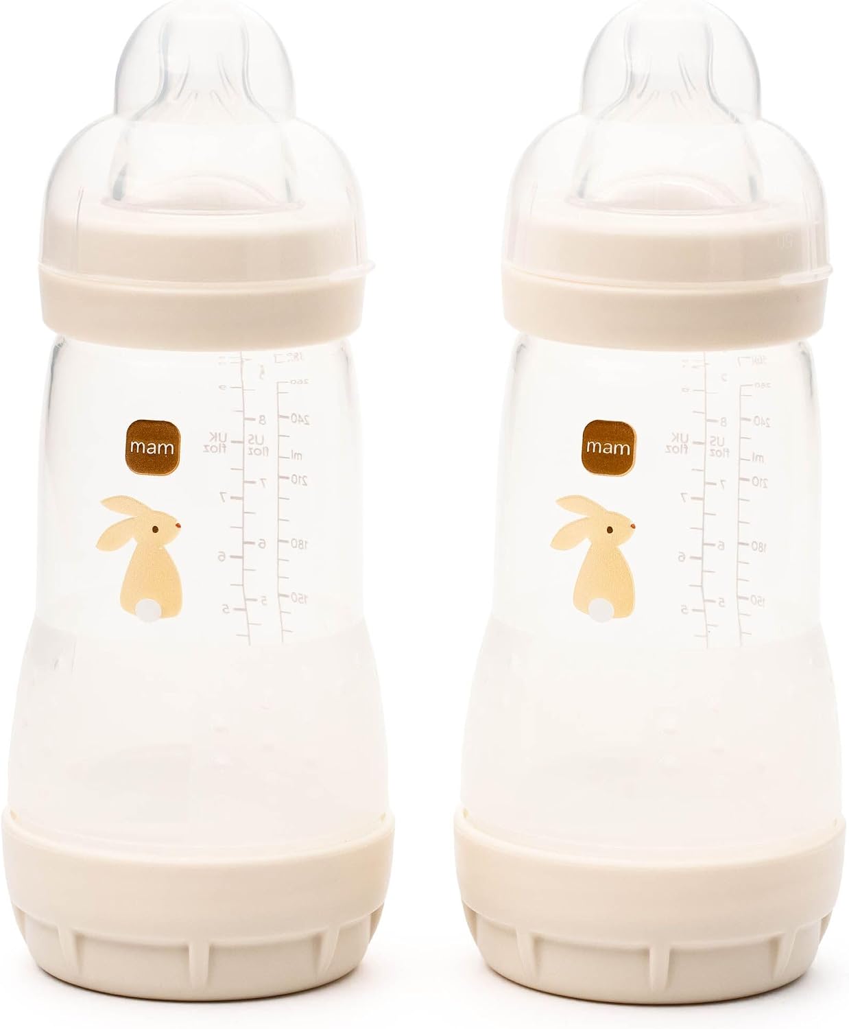 MAM Easy Start Anti-Colic Baby Bottles | 3 Pack 3 x 260 | Self-Sterilising Baby Milk Bottle | Medium Flow MAM Teats Size 2 | Newborn Essentials |