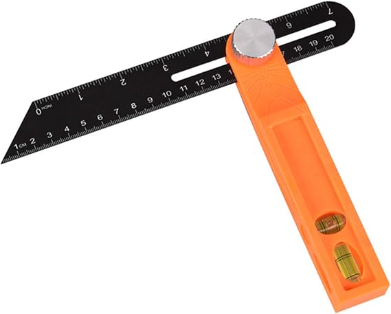 Fomgeely Horizontal Sliding T-Bevel Gauge, Level Tool, T-bevel Ruler with Horizontal and Vertical Bubble, Carpenter Squares Measuring Tool(210222MQ01-1-10082-1151335861)