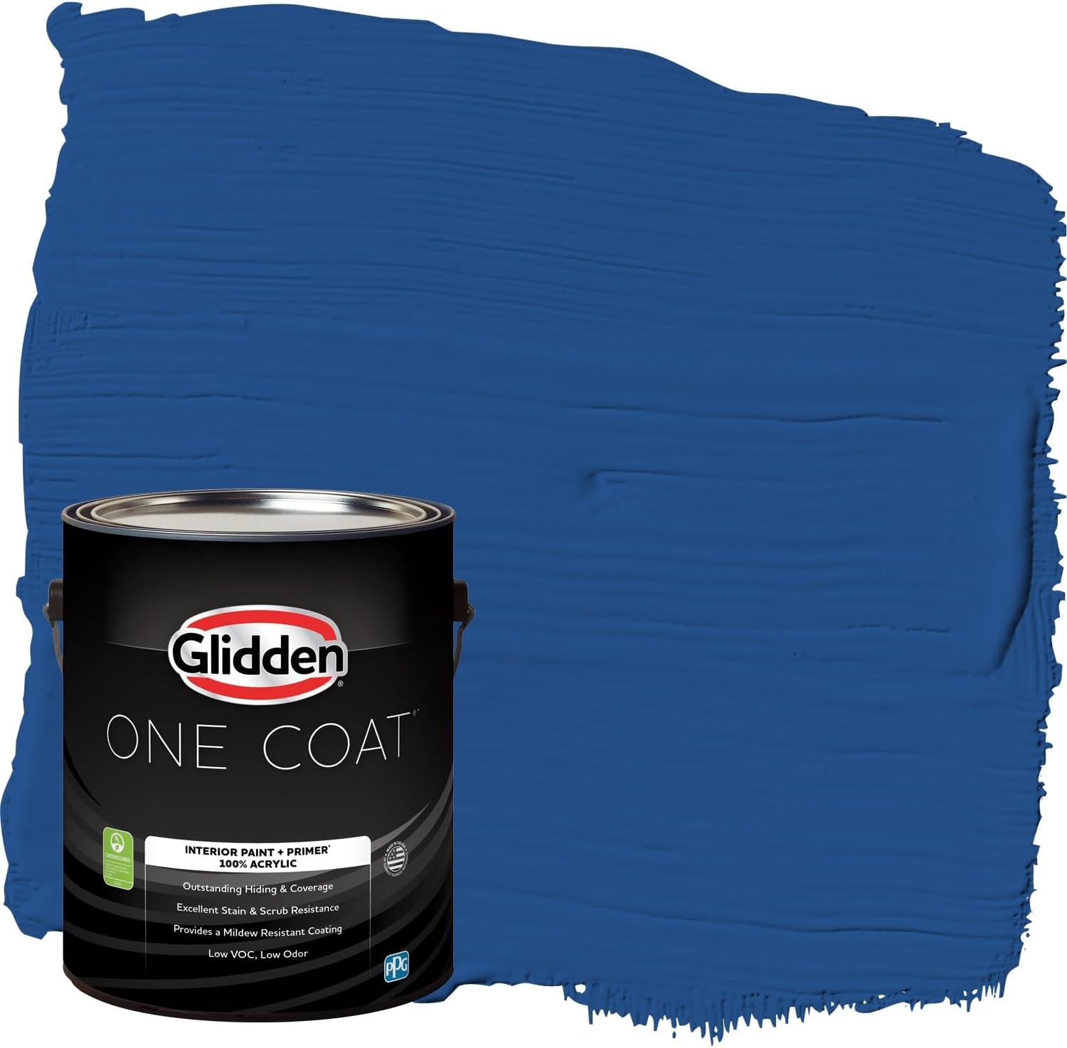 Glidden One Coat 1 gal. Brilliant BlueBlue Eggshell Interior Paint with Primer