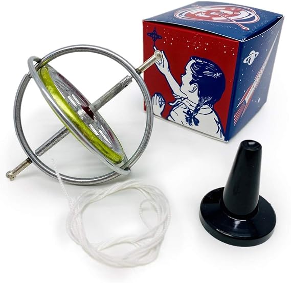 Classic Gyroscope Nostalgic Carton Edition - Timeless STEM Toy Since 1917 Teaches Motion, Balance & Inertia Made in USA