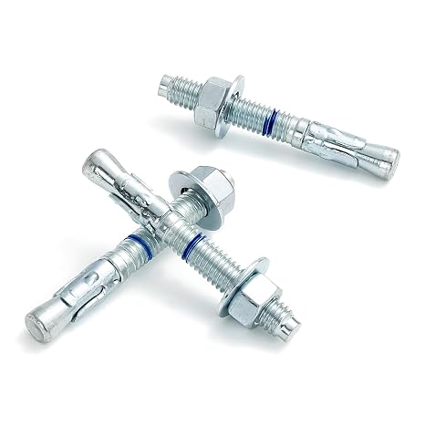 3/8" x 3" Concrete Anchors (200 Pack) 3/8 inch Wedge Anchors Bolts Zinc Plated