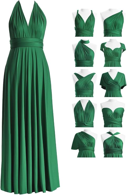 72styles Multiway Bridesmaid Dresses, Infinity Wrap Dress, Maxi Long, Plus Size, Elegant Formal Wedding Guest Dress for Evening Prom Ball, Special