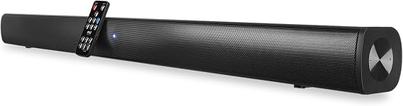 Pyle Wave Base Sound bar with Bluetooth for TV Tabletop Digital Audio Speaker System/Home Theater, Gaming, Projectors, with Remote Control, Inputs AUX, Optical in, USB - PSBV110B