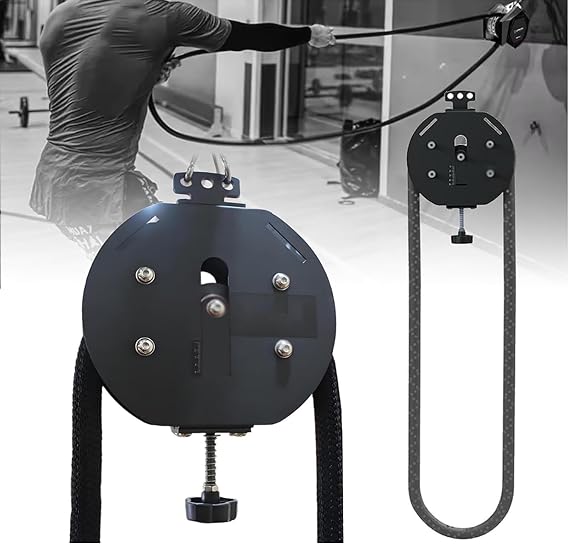 Endless Rope Trainer, Pulley Cable Machine System with Adjustable Resistance, Pull Fitness Rope, for Muscle Endurance and Upper Limb Training - Home Gym Exercise Equipment,A