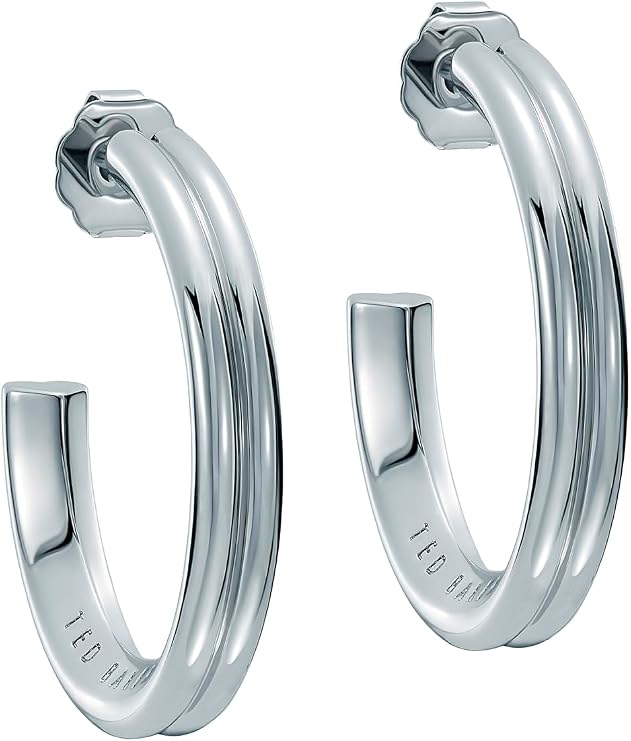 Ted Baker Hisla Hidden Heart Large Hoop Earrings for Women