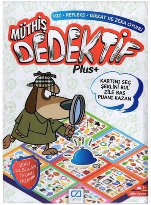 CA Games CA Games Müthiş Dedektif Plus 3+ Yaş ve üzeri Çocuklar için Dikkat ve Zeka Aile Kutu Oyunu