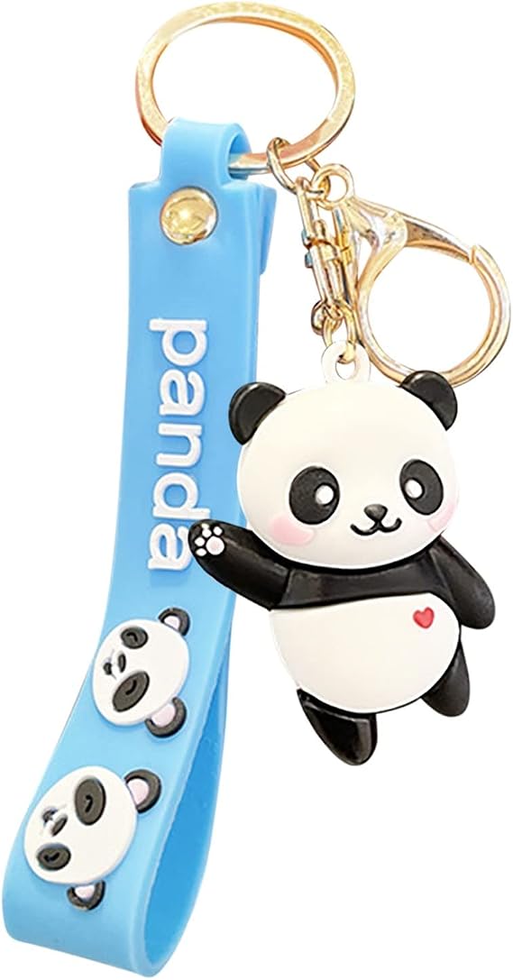 Wristlet Keychain, Kawaii Animal Key Chain Wristlet,Funny Panda Keychains for Purse Gift Backpack Women Girls