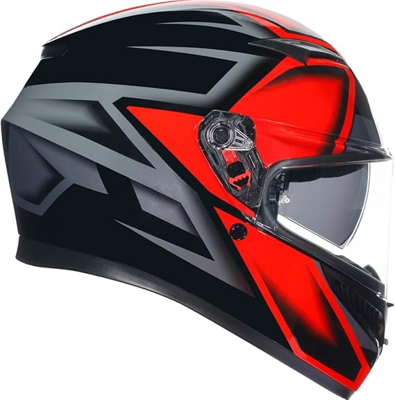 AGV K3 Compound Motorcycle Helmet Black/Red SM