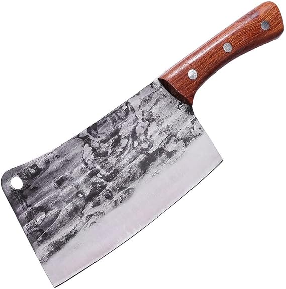 Meat Cleaver Knife, 8.5 Inch Big Chopper Bone Knife 5mm High Carbon Stainless Steel Kitchen Meat Cleaver Nakiri Chinese Chef Chop Bone Knives