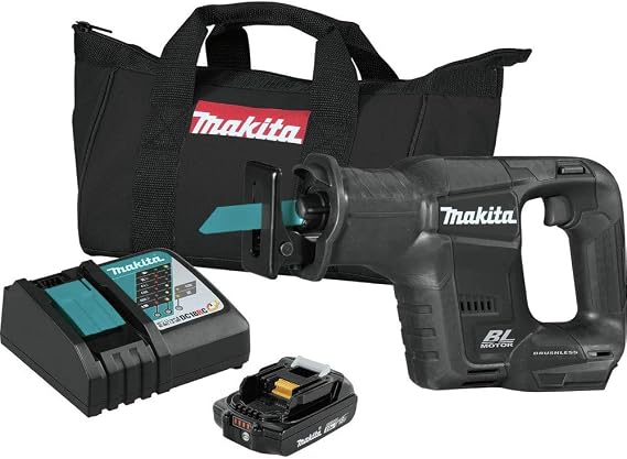Makita XRJ07R1B 18V LXT Lithium-Ion Sub-Compact Brushless Cordless Recipro Saw Kit (2.0Ah)